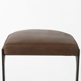 29" Medium Brown Iron Backless Bar Chair