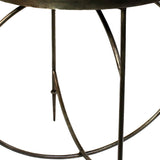 25" Nickel Iron Round End Table