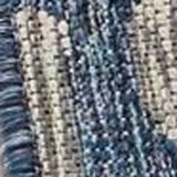 5' X 7' Blue And Gray Indoor Outdoor Area Rug