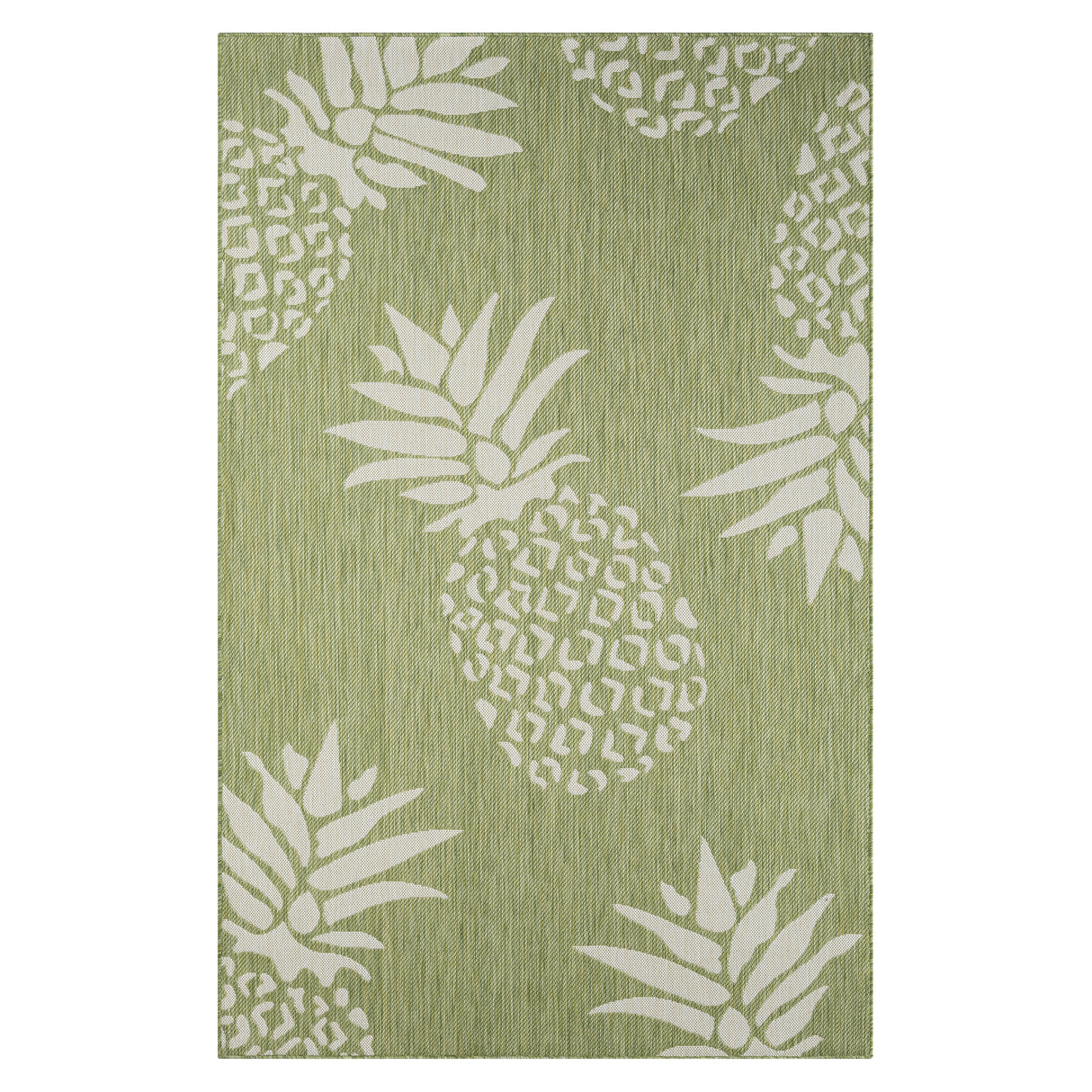 2' X 3' Green Floral Indoor Outdoor Area Rug