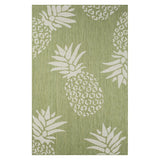 2' X 3' Green Floral Indoor Outdoor Area Rug