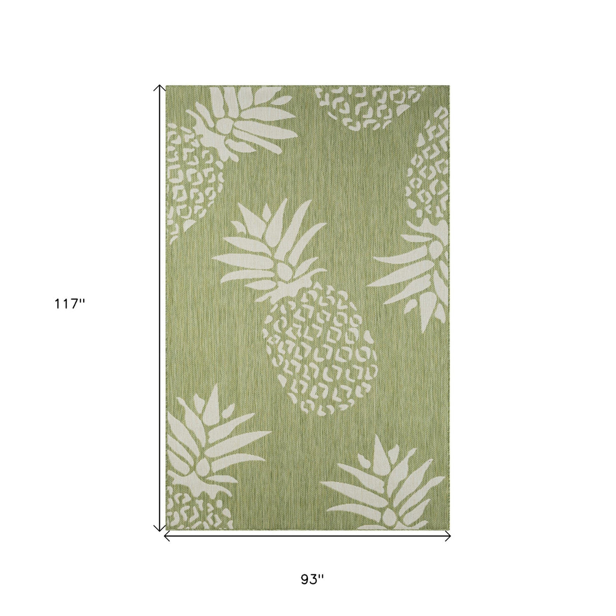 2' X 3' Green Floral Indoor Outdoor Area Rug