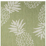 2' X 3' Green Floral Indoor Outdoor Area Rug