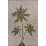 2' X 3' Beige Floral Indoor Outdoor Area Rug