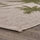 2' X 3' Beige Floral Indoor Outdoor Area Rug