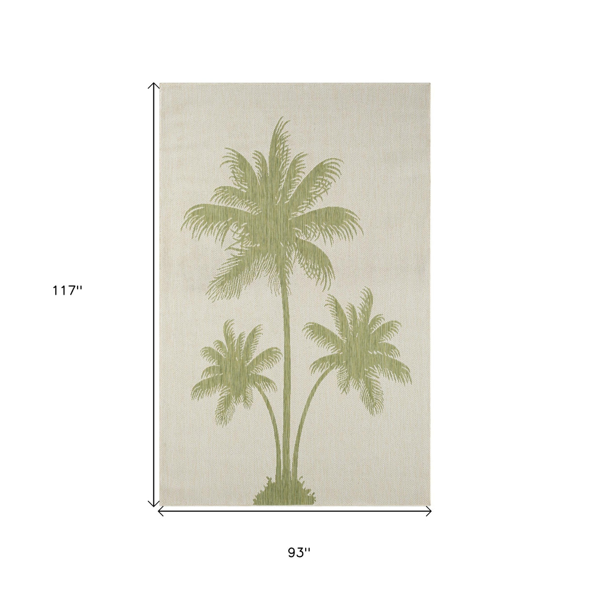 5' X 7' Beige Floral Indoor Outdoor Area Rug