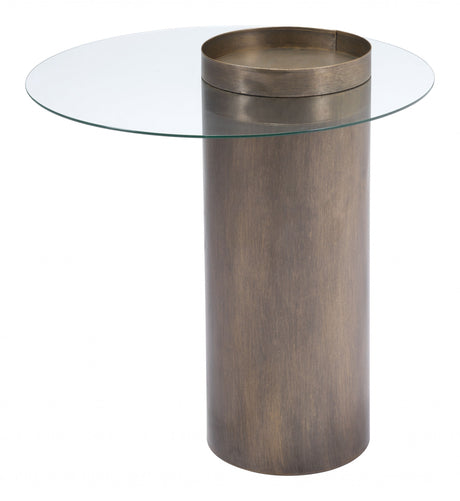 Contemporary Antique Gold End Table