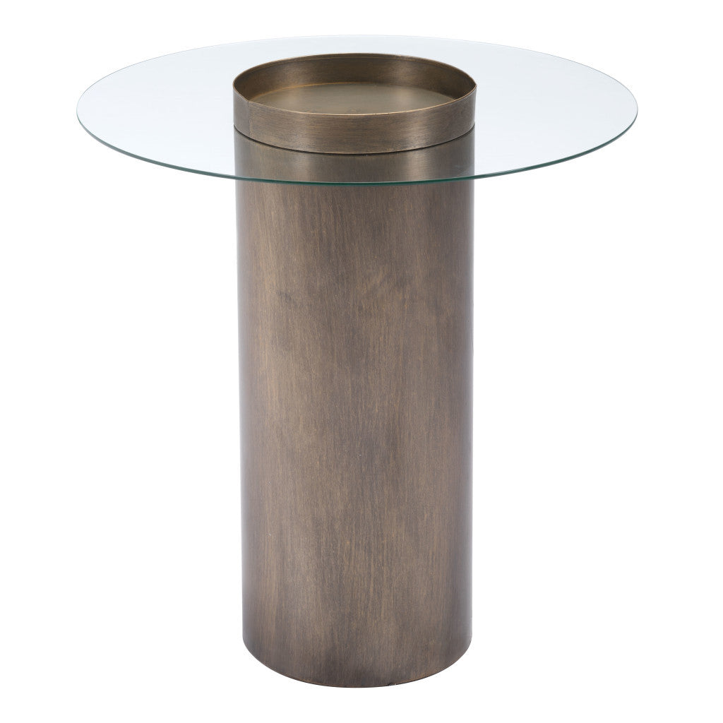 Contemporary Antique Gold End Table