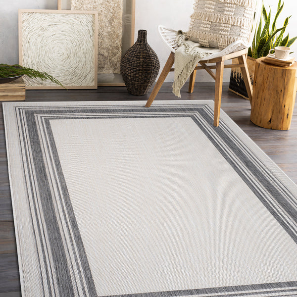 8' X 10' Gray Indoor Outdoor Area Rug