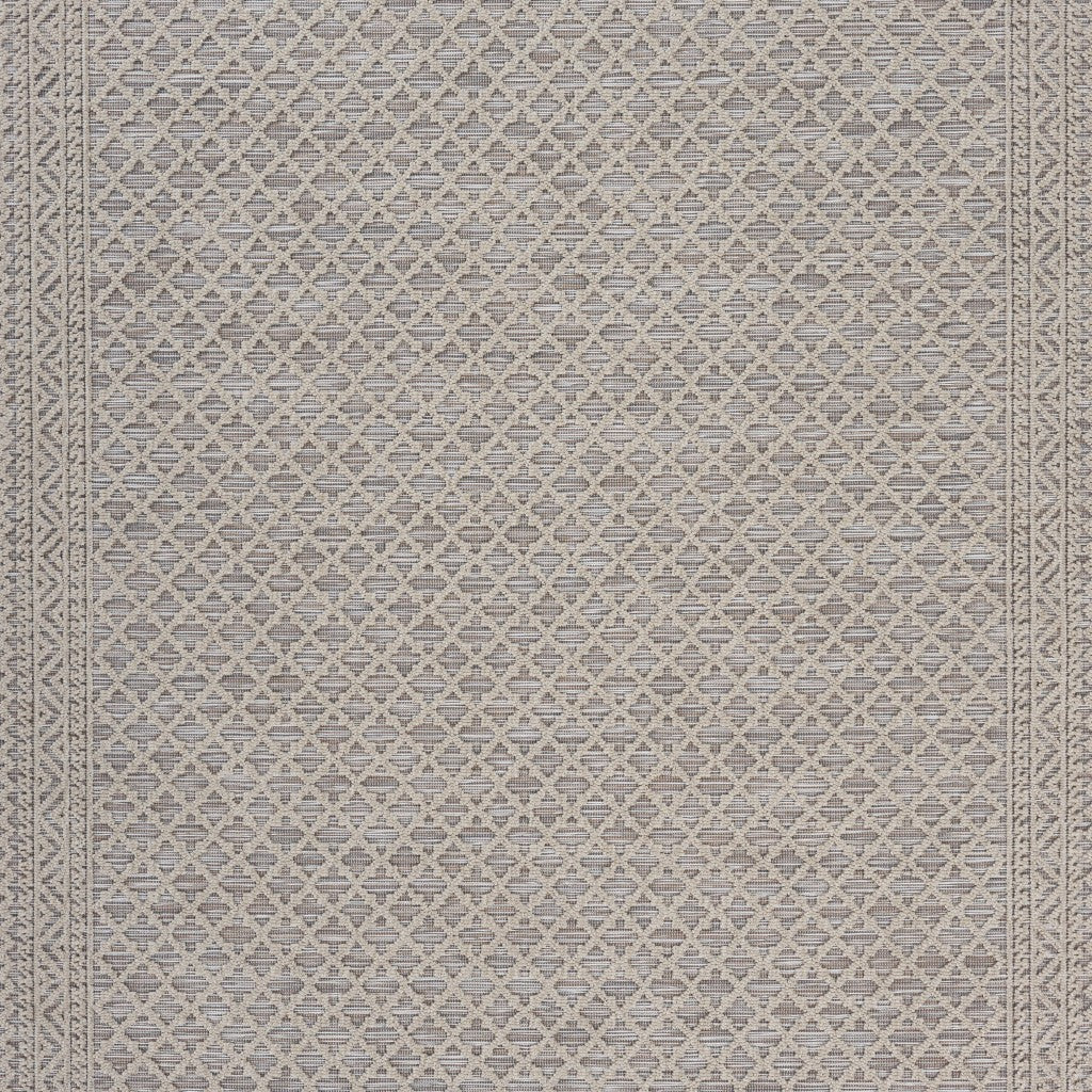 8' X 10' Gray Indoor Outdoor Area Rug