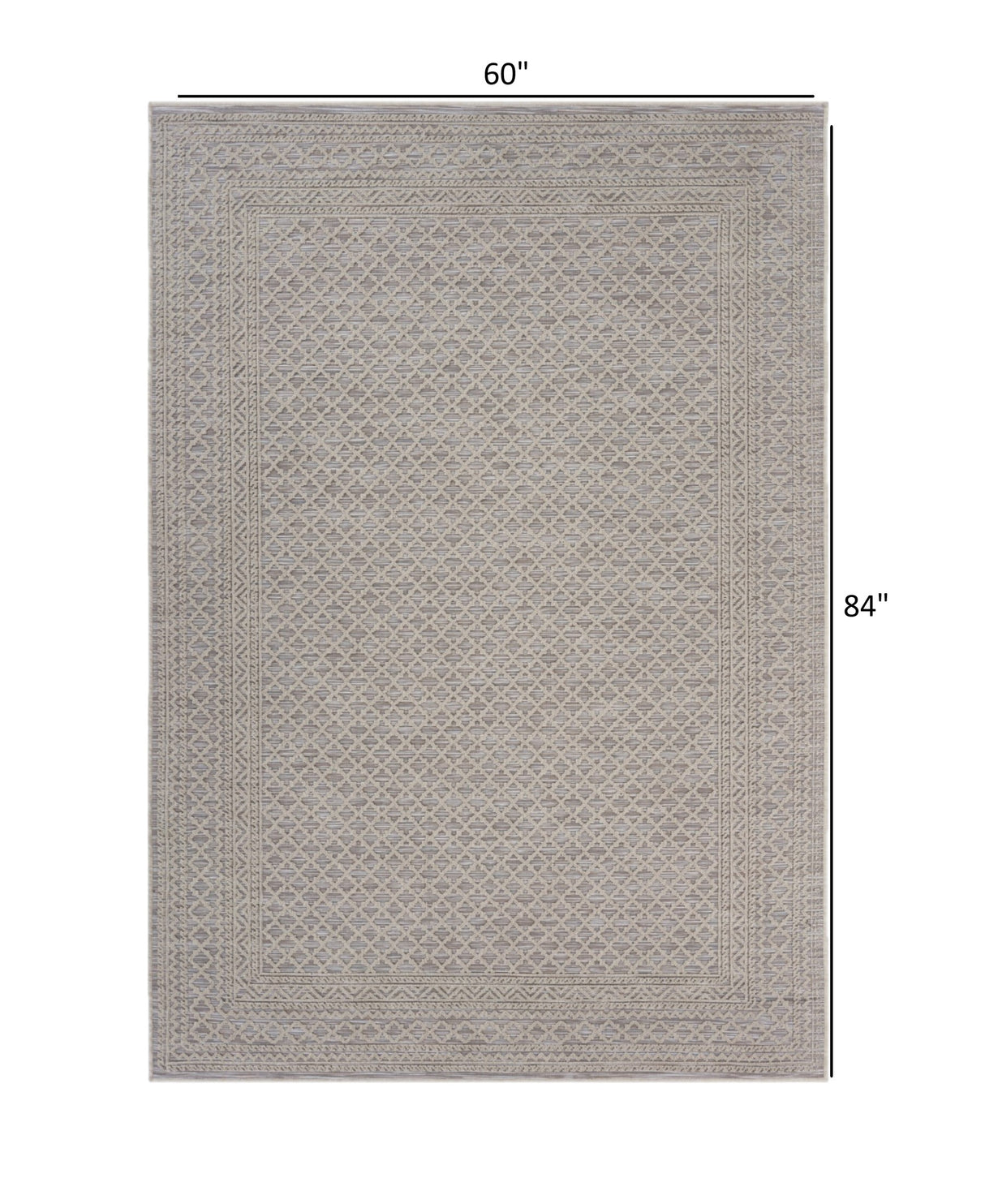 8' X 10' Gray Indoor Outdoor Area Rug