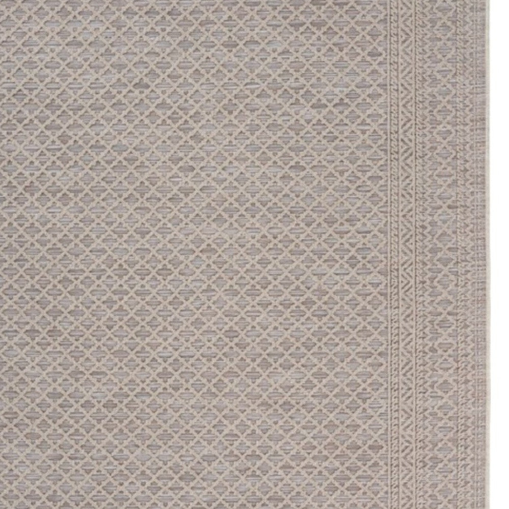 8' X 10' Gray Indoor Outdoor Area Rug