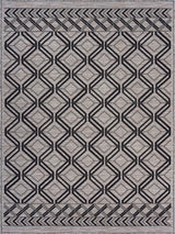 8' X 10' Black And Tan Indoor Outdoor Area Rug