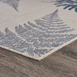 5' X 7' Blue And Gray Indoor Outdoor Area Rug