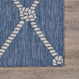 8' X 10' Blue And Gray Indoor Outdoor Area Rug