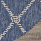 8' X 10' Blue And Gray Indoor Outdoor Area Rug