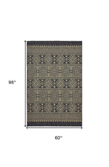 8' X 10' Brown And Black Indoor Outdoor Area Rug