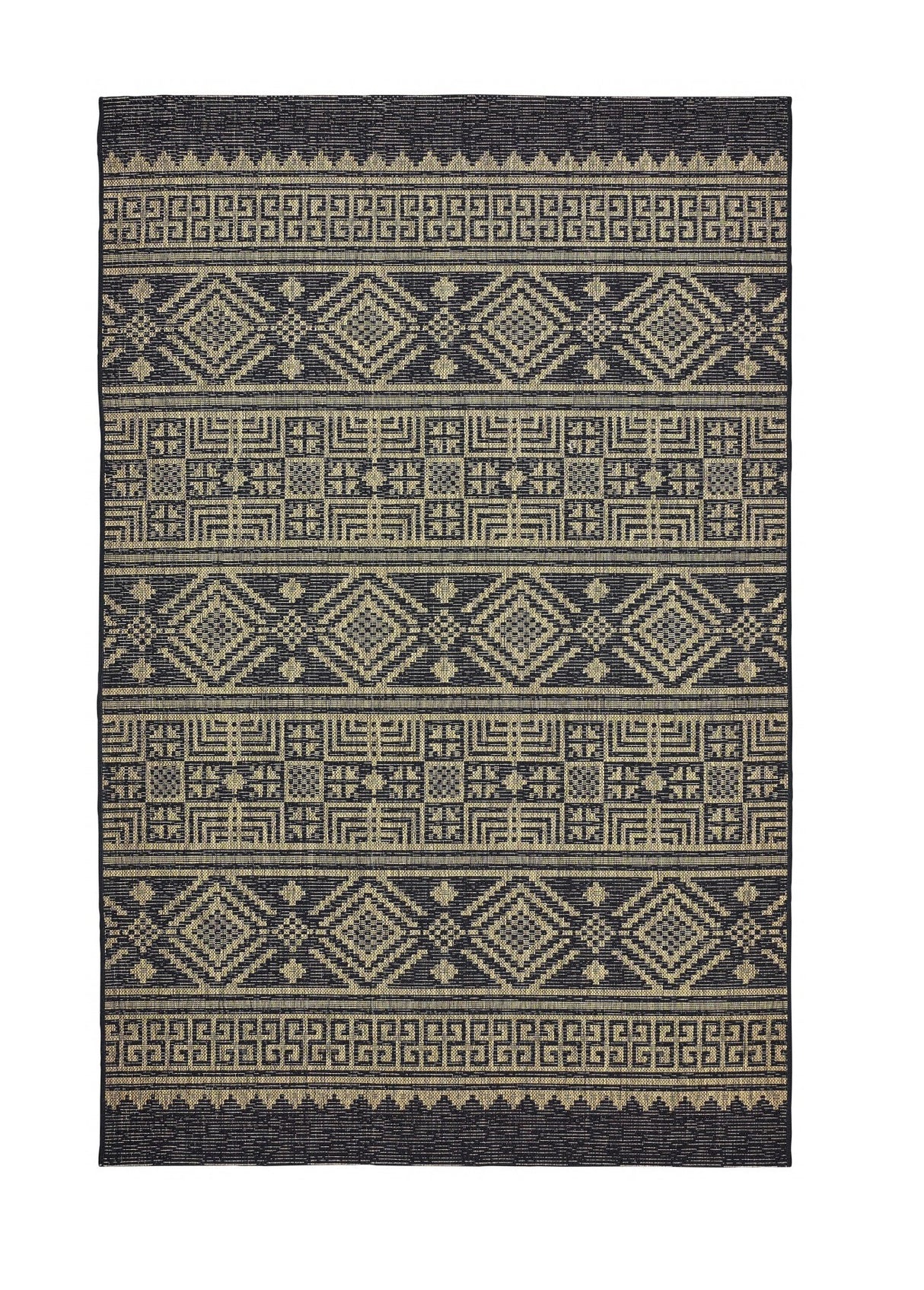 8' X 10' Brown And Black Indoor Outdoor Area Rug