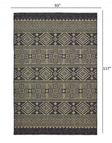 8' X 10' Brown And Black Indoor Outdoor Area Rug