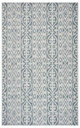 8' X 10' Blue And White Indoor Outdoor Area Rug