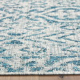 8' X 10' Blue And White Indoor Outdoor Area Rug