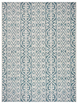 8' X 10' Blue And White Indoor Outdoor Area Rug