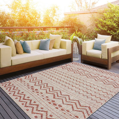 2' X 3' Beige Indoor Outdoor Area Rug