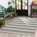 5' X 8' Gray And Black Indoor Outdoor Area Rug