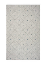 5' X 8' Blue And Gray Indoor Outdoor Area Rug