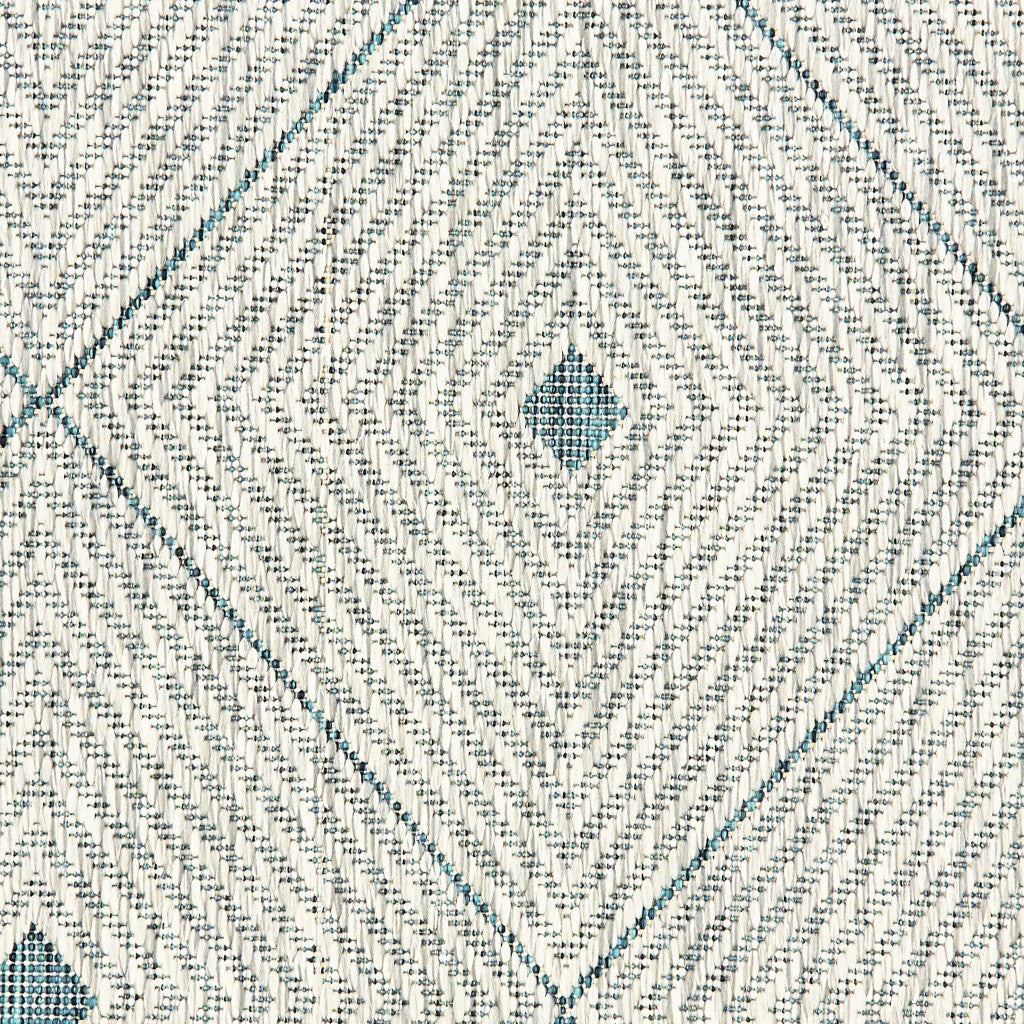 5' X 8' Blue And Gray Indoor Outdoor Area Rug