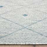 5' X 8' Blue And Gray Indoor Outdoor Area Rug