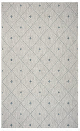 5' X 8' Blue And Gray Indoor Outdoor Area Rug