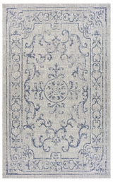 8' X 10' Blue And Gray Indoor Outdoor Area Rug