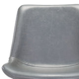 26" Gray And Black Steel Low Back Counter Height Bar Chair