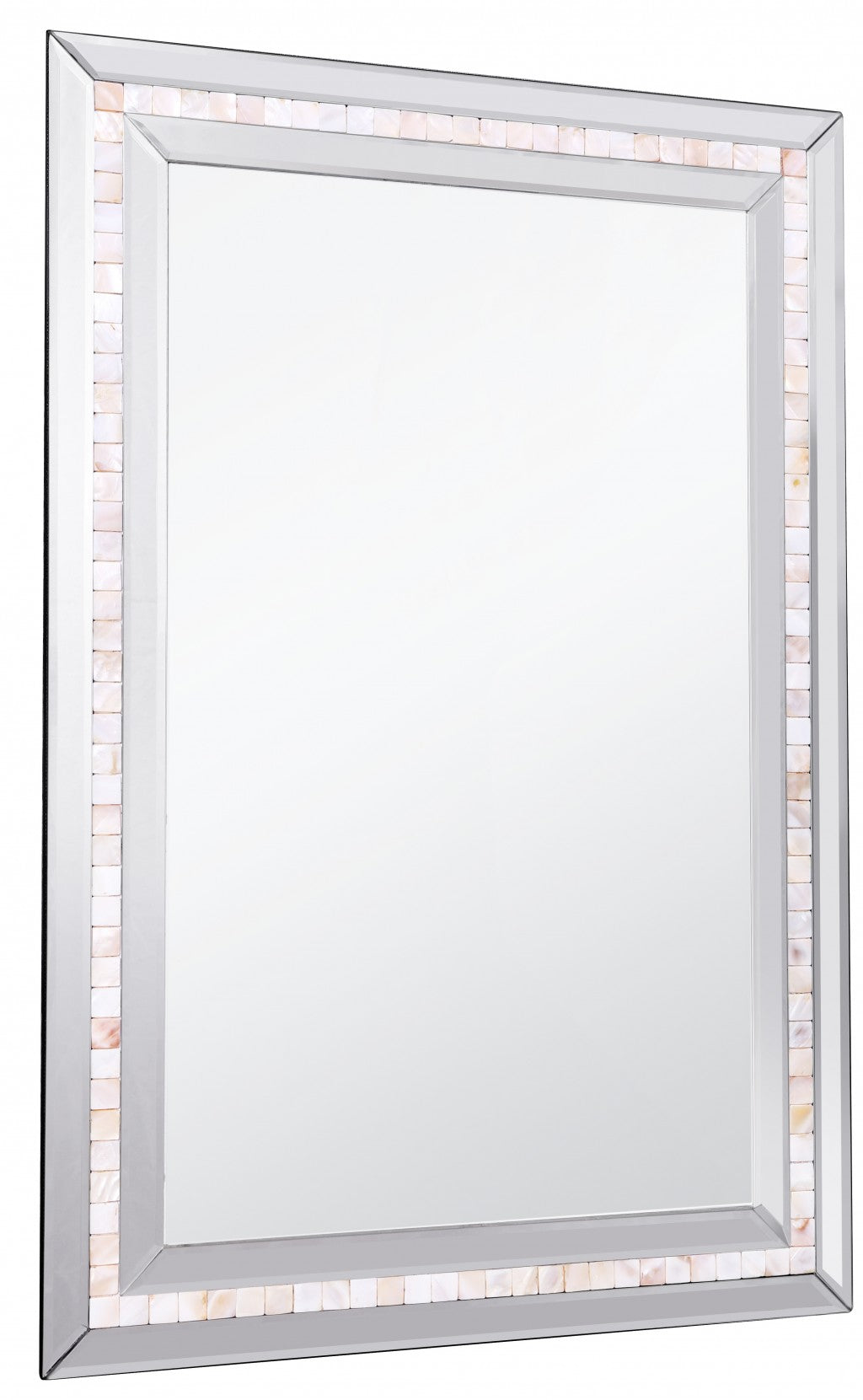 36" Silver Glass Framed Accent Mirror