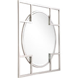 33" Silver Square Metal Framed Accent Mirror