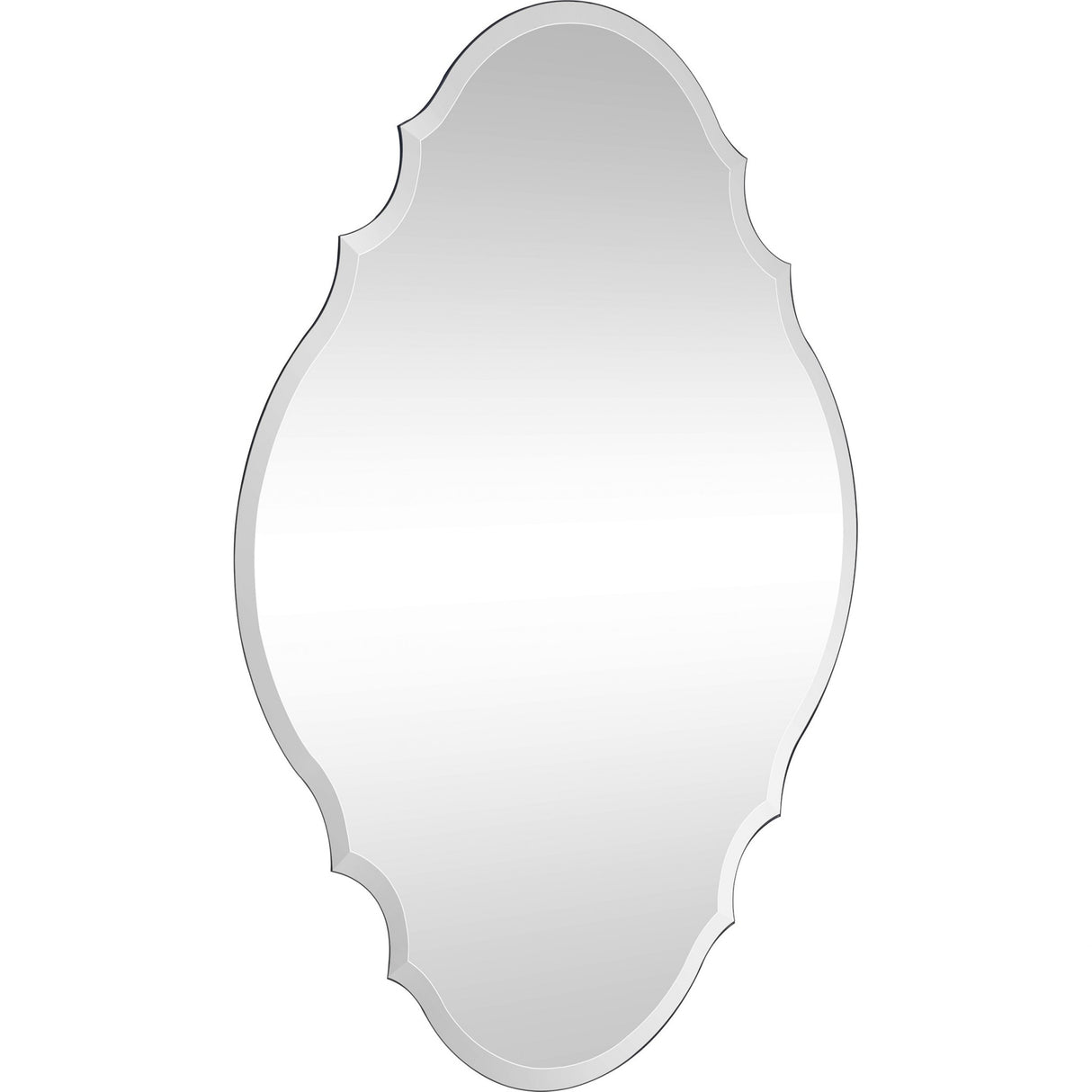 31" Silver Novelty Glass Framed Accent Mirror