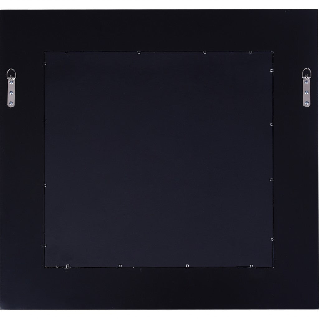 28" Clear Square Glass Framed Accent Mirror