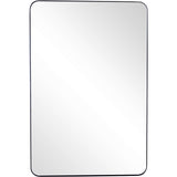 42" Black Metal Framed Accent Mirror