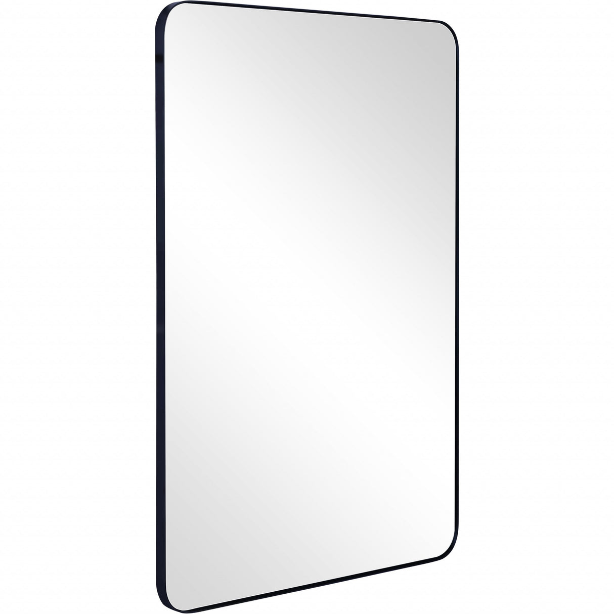 42" Black Metal Framed Accent Mirror