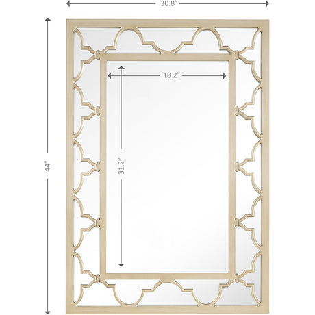 44" Champagne Metal Framed Accent Mirror