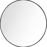 32" Black Round Framed Accent Mirror