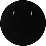 32" Black Round Framed Accent Mirror