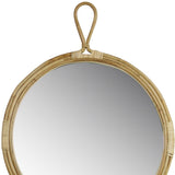 Round Bamboo Wall Mirror