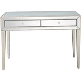 48" Silver Mirrored Glass Console Table