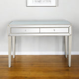 48" Silver Mirrored Glass Console Table