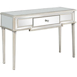 Silver Leaf Antiqued Console Table