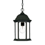 Matte Black Glass Lantern Hanging Light