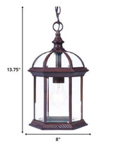 Dark Brown Cage Hanging Light