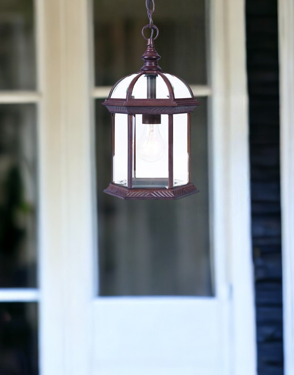 Dark Brown Cage Hanging Light